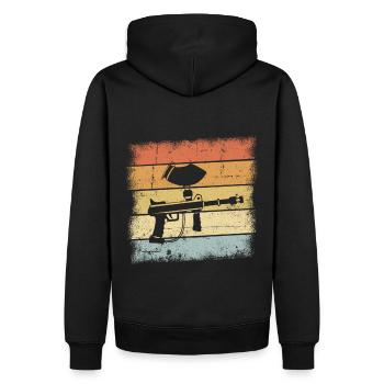 Tenue de paintball - Sweat à capuche Premium bio Homme - noir - Dos - Nico (187cm)