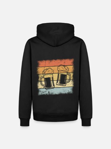 Beer Retro Design - Men’s Premium Organic Hoodie - black