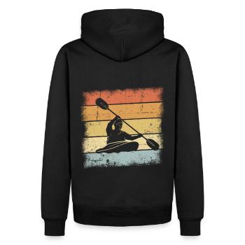 Tenue de kayak - Sweat à capuche Premium bio Homme - noir - Dos - Nico (187cm)