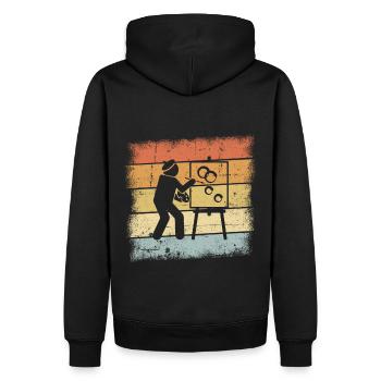 Künstler Geschenk - Männer Premium Bio Hoodie - Schwarz - Hinten - Nico (187cm)