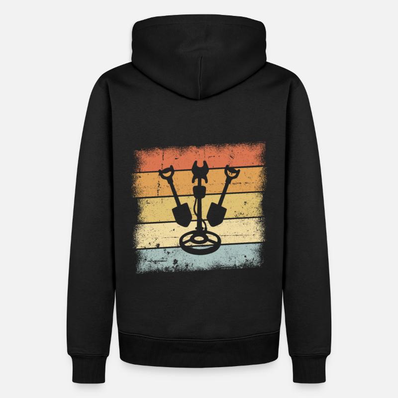 Détecteur de métaux - Sweat à capuche Premium bio Homme - noir