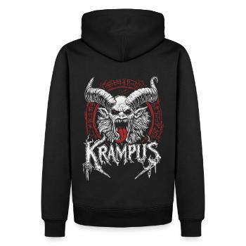 KRAMPUS NIKOLAUS KNECHT RUPRECHT KRAMPERL PERCHTEN - Männer Premium Bio Hoodie - Schwarz - Hinten - Nico (187cm)