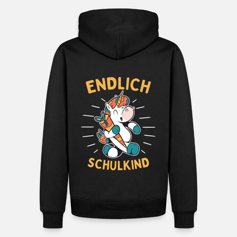 Endlich Schulkind - Männer Premium Bio Hoodie - Schwarz