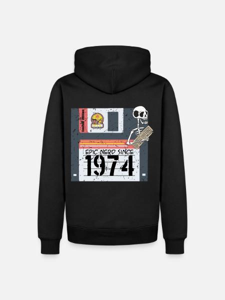 Nerd birthday 1974 - Men’s Premium Organic Hoodie - black