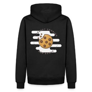 AcceptCookies (Cookie-Amour Edition) - Sweat à capuche Premium bio Homme - noir - Dos - Nico (187cm)