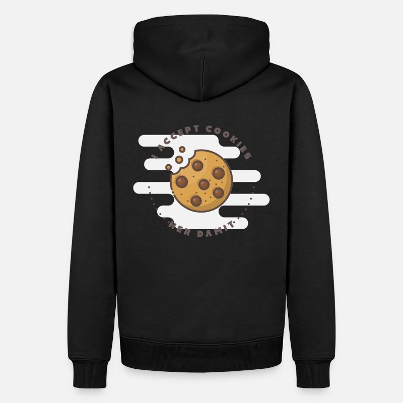 AcceptCookies (Keks-Liebe-Edition) - Männer Premium Bio Hoodie - Schwarz