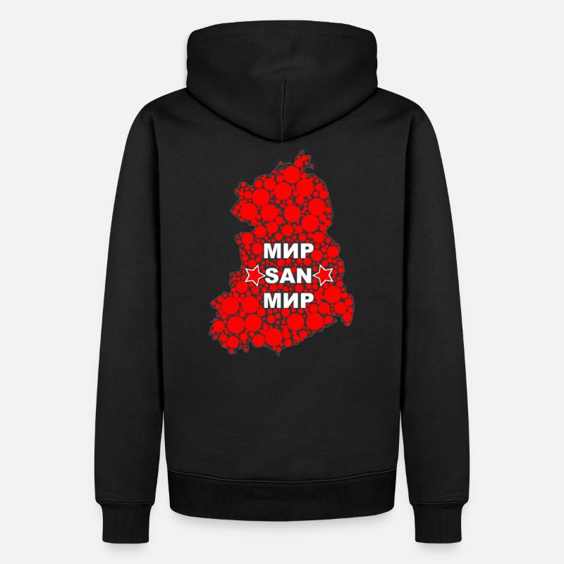 Mir San Mir - Männer Premium Bio Hoodie - Schwarz