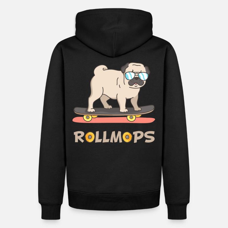 RollMops (Sunglasses-Edition) - Männer Premium Bio Hoodie - Schwarz