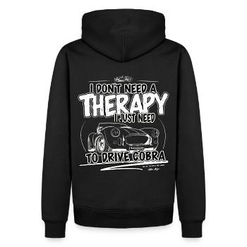 I don't need therapy, I just need Cobra ... - Men’s Premium Organic Hoodie - black - Back - Nico (187cm)