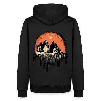 Dolomites Dolomites Tre Cime Lavaredo Trois Pics - Sweat à capuche Premium bio Homme - noir - Dos - Nico (187cm)