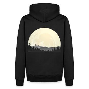 HarzMonde (Brocken-Edition) - Sweat à capuche Premium bio Homme - noir - Dos - Nico (187cm)