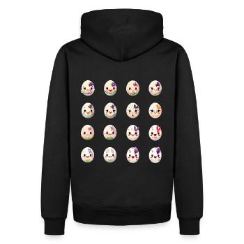 Oeuf de Pâques avec Visage Oeufs de Pâques Personnage - Sweat à capuche Premium bio Homme - noir - Dos - Nico (187cm)