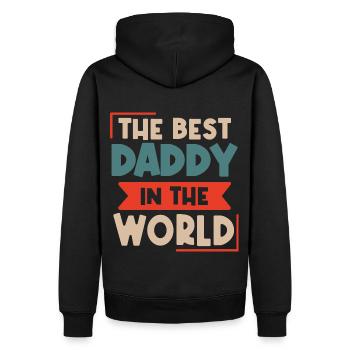 Best Dad in the World, Best Dad in the World - Men’s Premium Organic Hoodie - black - Back - Nico (187cm)