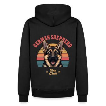 Berger Allemand Homme femme enfant chien race - Sweat à capuche Premium bio Homme - noir - Dos - Nico (187cm)
