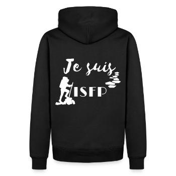 Personnalité ISFP - Sweat à capuche Premium bio Homme - noir - Dos - Nico (187cm)