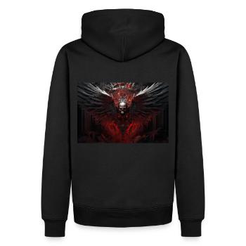 Chaos et destruction - Sweat à capuche Premium bio Homme - noir - Dos - Nico (187cm)
