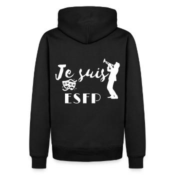 ESFP Personality - Men’s Premium Organic Hoodie - black - Back - Nico (187cm)
