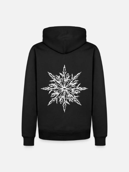 Eiskristall - Männer Premium Bio Hoodie - Schwarz
