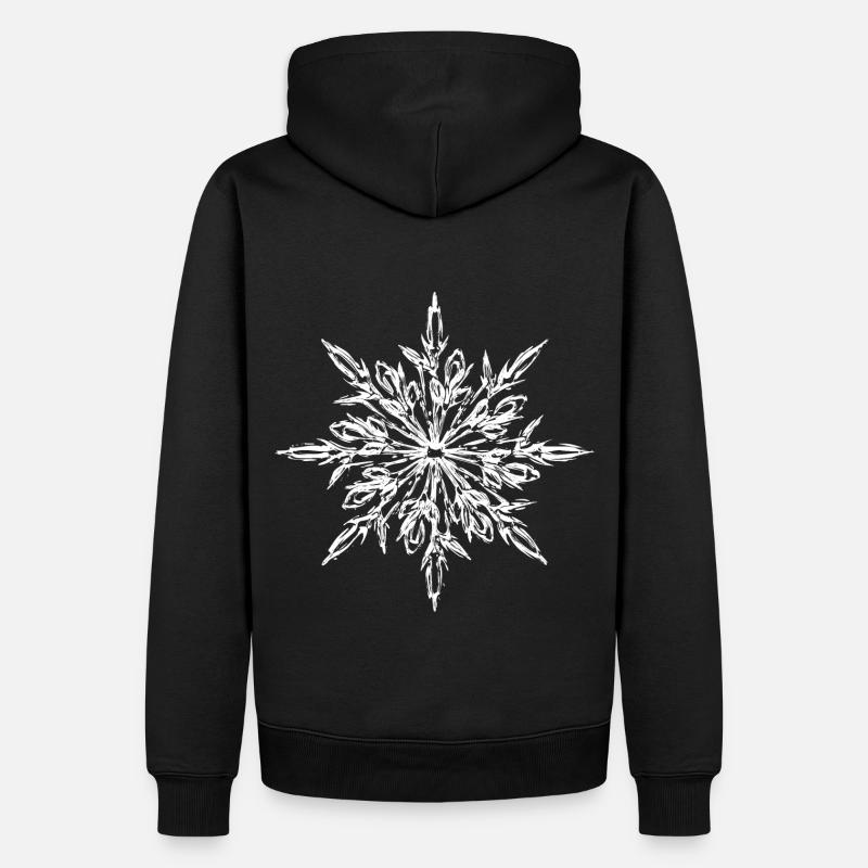 Eiskristall - Männer Premium Bio Hoodie - Schwarz