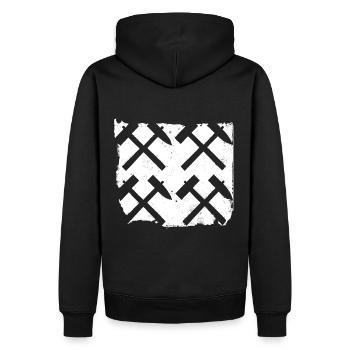 Artisan mineur des mines de maillet et de fer - Sweat à capuche Premium bio Homme - noir - Dos - Nico (187cm)