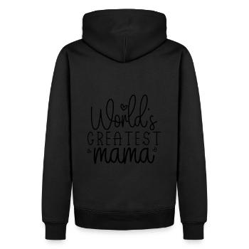 World's Greatest Mama - Men’s Premium Organic Hoodie - black - Back - Nico (187cm)