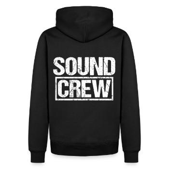 Sound Audio Crew Uniform Mitglied - Männer Premium Bio Hoodie - Schwarz - Hinten - Nico (187cm)