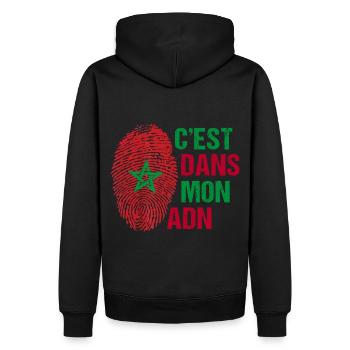 C' est dans mon adn Maroc cadeau marocain fier - Sweat à capuche Premium bio Homme - noir - Dos - Nico (187cm)
