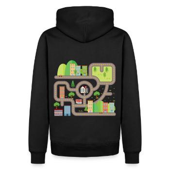 Tapis de jeu Tapis de jeu Carte routière Massage - Sweat à capuche Premium bio Homme - noir - Dos - Nico (187cm)