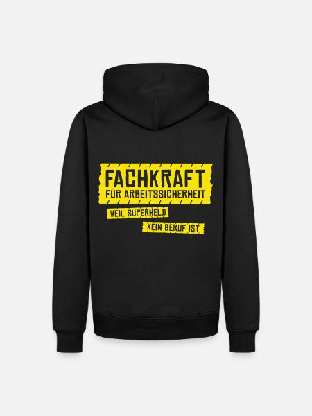 Superheld Fachkraft Arbeitssicherheit Superheld - Männer Premium Bio Hoodie - Schwarz