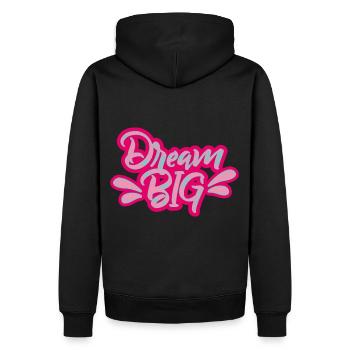 Rêvez grand - Sweat à capuche Premium bio Homme - noir - Dos - Nico (187cm)