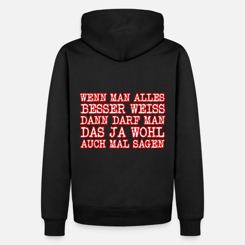 Beste Spruch ever - Männer Premium Bio Hoodie - Schwarz