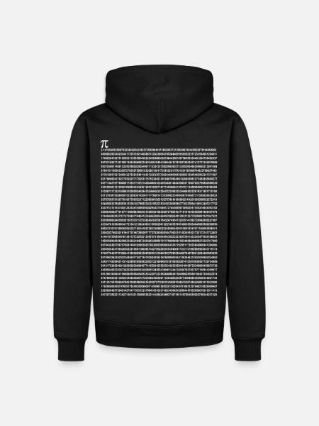 Number, PI, 3.14, mathematics, π - Men’s Premium Organic Hoodie - black