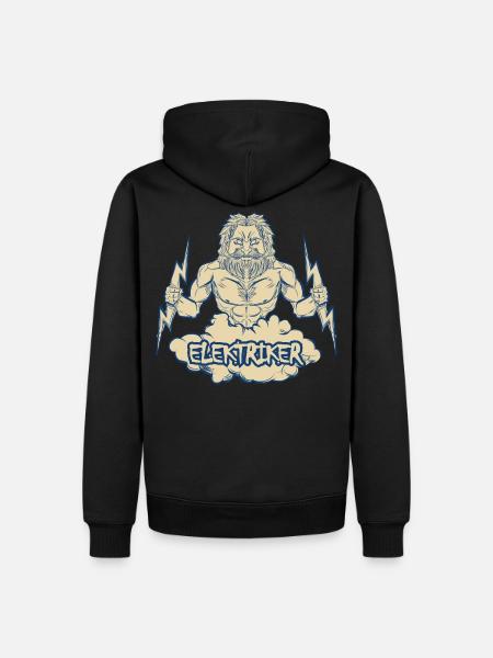 Elektriker - Herre Premium økologisk hoodie - sort