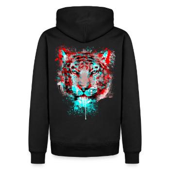 Mushin Ire Channel Remix - Männer Premium Bio Hoodie - Schwarz - Hinten - Nico (187cm)