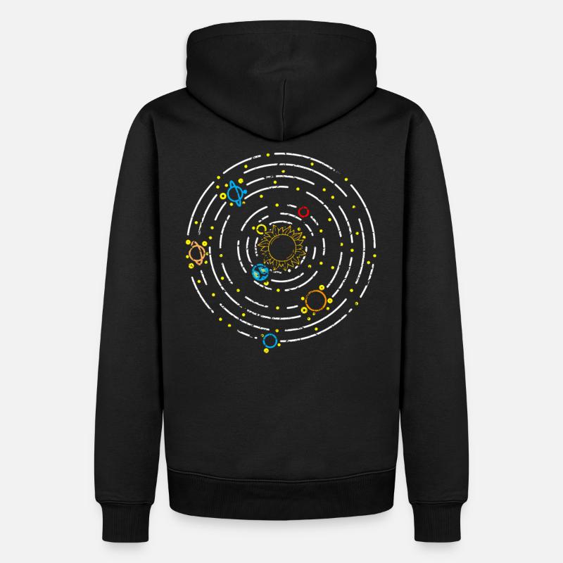 Système solaire Planet - Sweat à capuche Premium bio Homme - noir