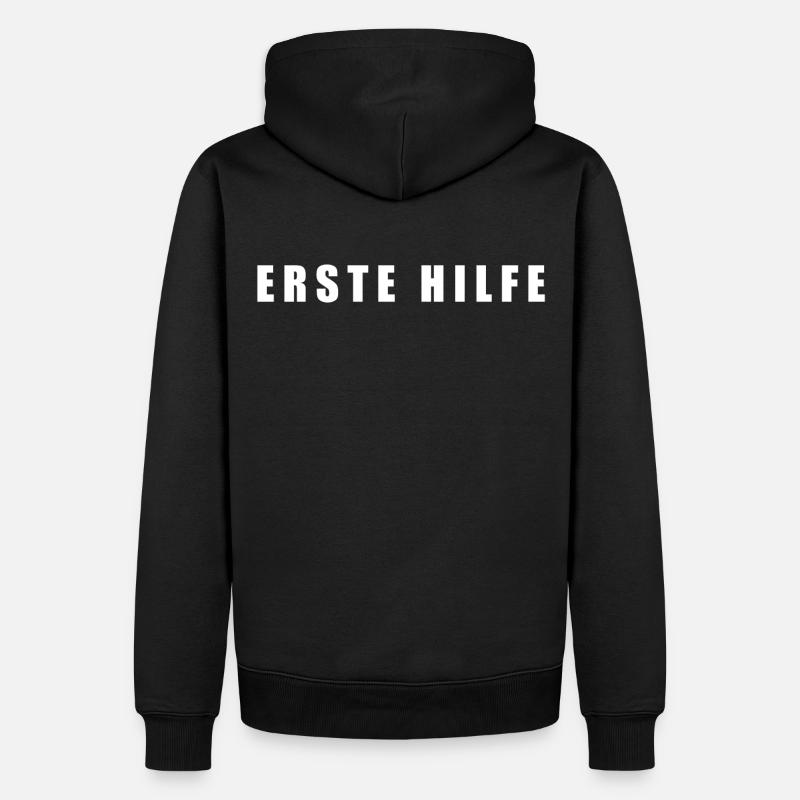 Erste Hilfe - Männer Premium Bio Hoodie - Schwarz