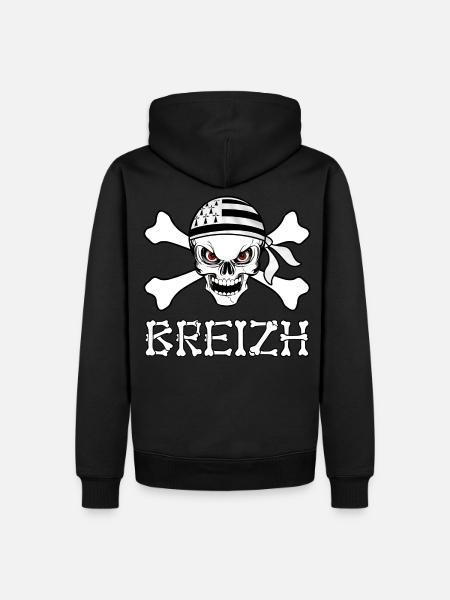 Bretagne - Breizh 16 - Sweat à capuche Premium bio Homme - noir