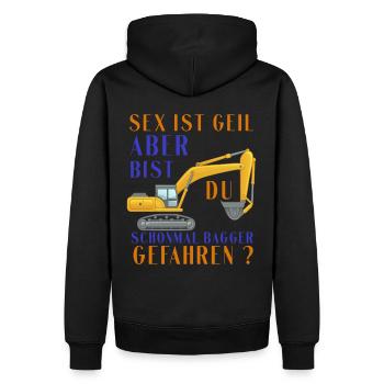Bagger Shirt • Bagger fahren • Bagger Geschenke - Männer Premium Bio Hoodie - Schwarz - Hinten - Nico (187cm)