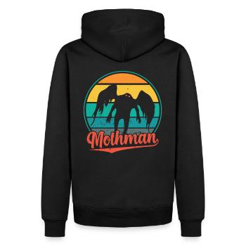 Mothman avec papillon - Sweat à capuche Premium bio Homme - noir - Dos - Nico (187cm)