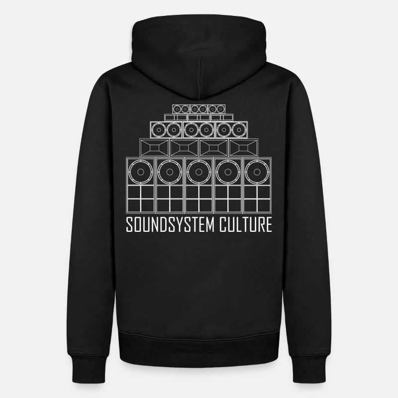 Culture du système sonore - Sweat à capuche Premium bio Homme - noir