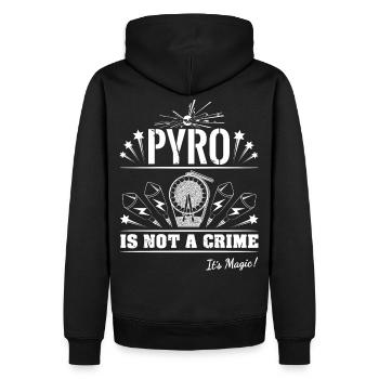 Le Pyro du réveillon du Nouvel An n'est pas un crime - Sweat à capuche Premium bio Homme - noir - Dos - Nico (187cm)