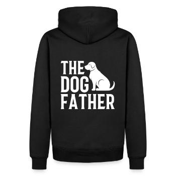 Le Chien Père Chien Papa Père Canin - Sweat à capuche Premium bio Homme - noir - Dos - Nico (187cm)