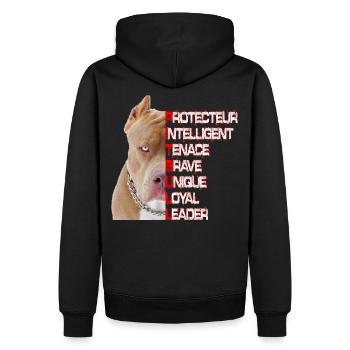PITBULL - Sweat à capuche Premium bio Homme - noir - Dos - Nico (187cm)