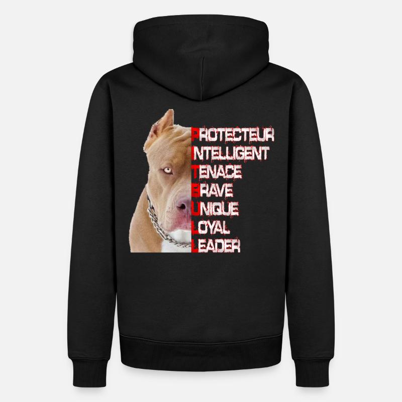PITBULL - Männer Premium Bio Hoodie - Schwarz