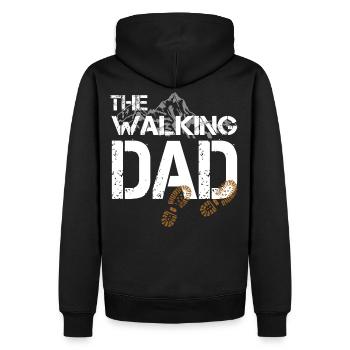 The Walking Dad Mountains Hiking - Men’s Premium Organic Hoodie - black - Back - Nico (187cm)
