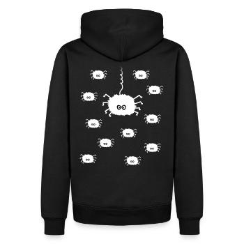 Spinnen Halloween Kostüm Spinnenfan Geschenk - Männer Premium Bio Hoodie - Schwarz - Hinten - Nico (187cm)
