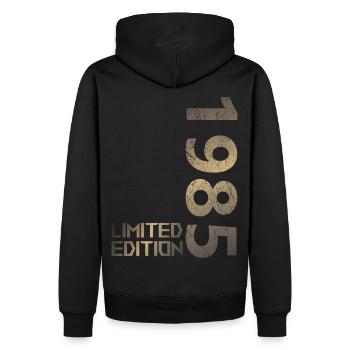 Limitierte Auflage Jahrgang 1985 Mann Frau 41. Geb - Männer Premium Bio Hoodie - Schwarz - Hinten - Nico (187cm)