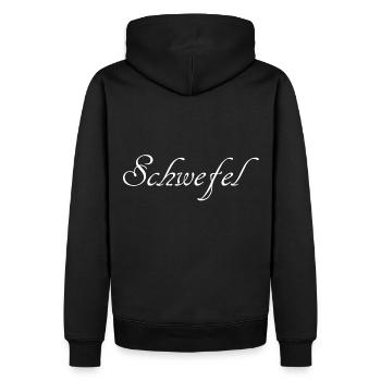 Pech & Schwefel Partnerlook - Männer Premium Bio Hoodie - Schwarz - Hinten - Nico (187cm)