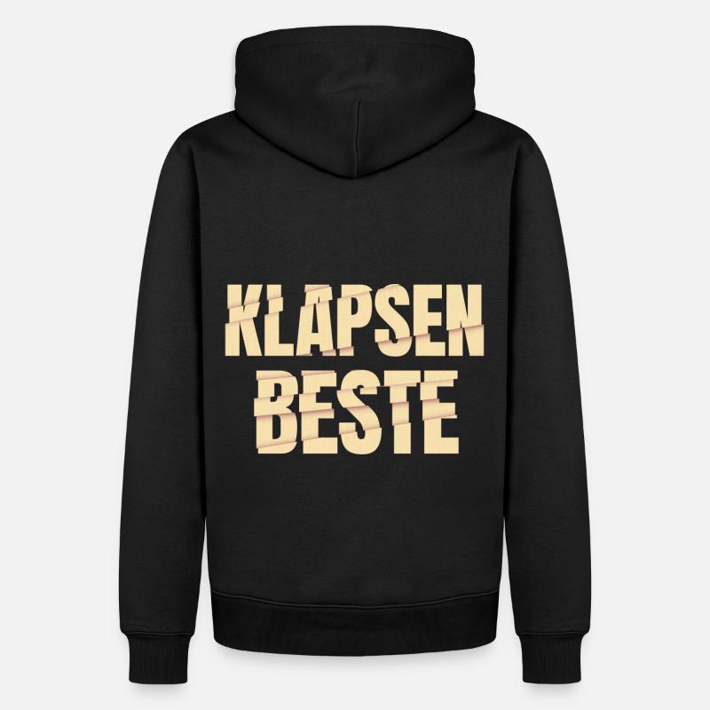 Klapsenbeste Klapse Psychiatrie Sprüche Geschenk - Männer Premium Bio Hoodie - Schwarz
