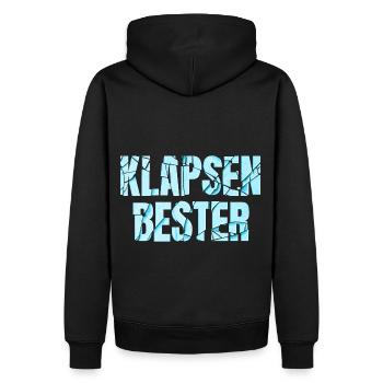 Klapsenbester Klapse Psychiatrie Sprüche Geschenk - Männer Premium Bio Hoodie - Schwarz - Hinten - Nico (187cm)
